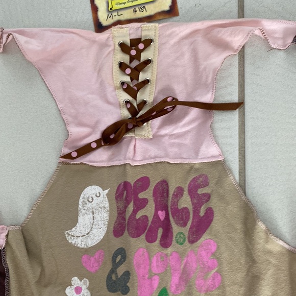 Vintage Styles Ever After Handmade Van Halen brown pink brown lace vest OS - Picture 4 of 8